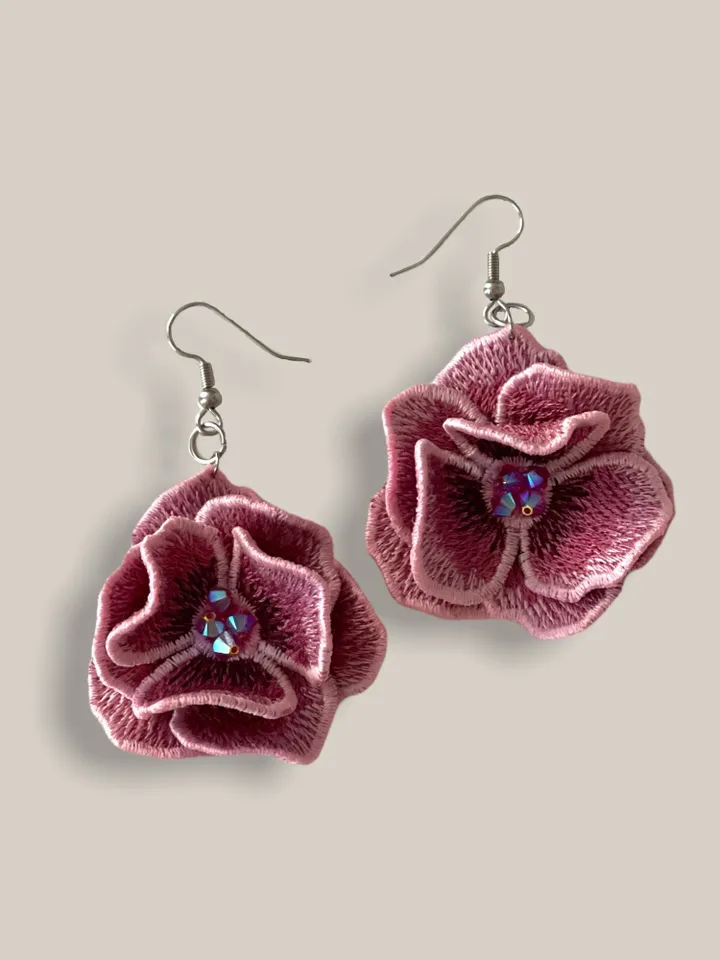 Roses FSL for creating jewelry machine embroidery designs Free standing lace embroidery pattern 3D flower embroidery motif Flower FSL