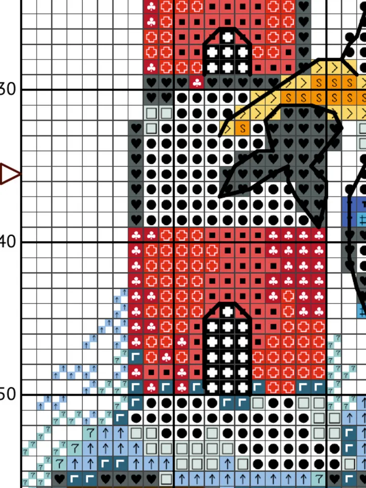 Cross stitch pattern Night Simple cross stitch