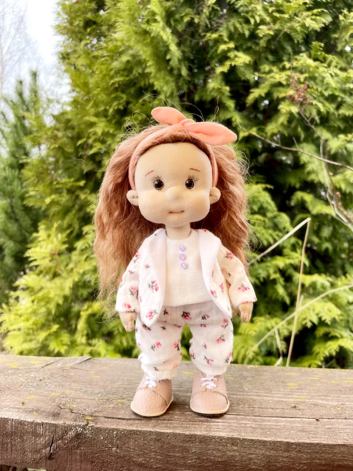 Art Doll Waldorf Doll Inspiration Handmade Textile Doll Birthday Gift for Girl