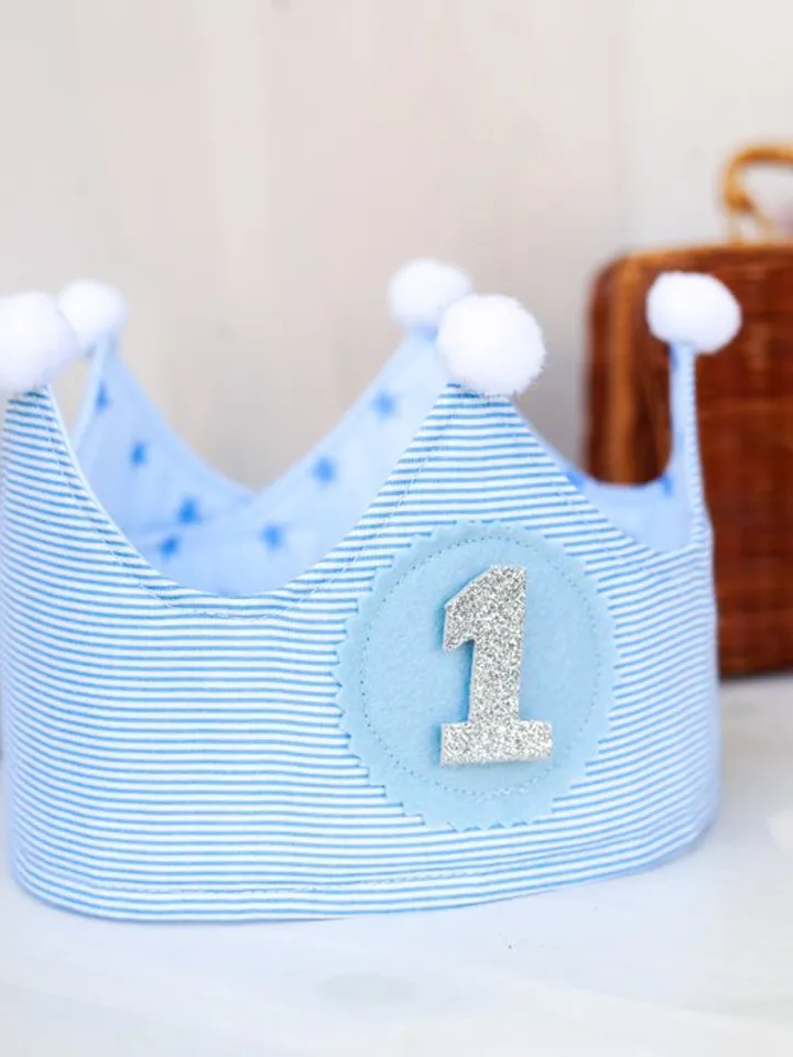 Blue Baby Crown, Play Crown, Pretend Play Crown,
