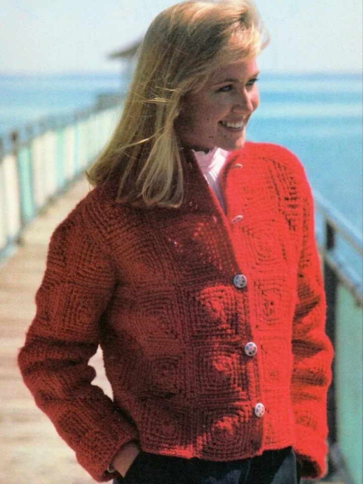 Crochet pattern cardigan, motif cardigan crochet pdf