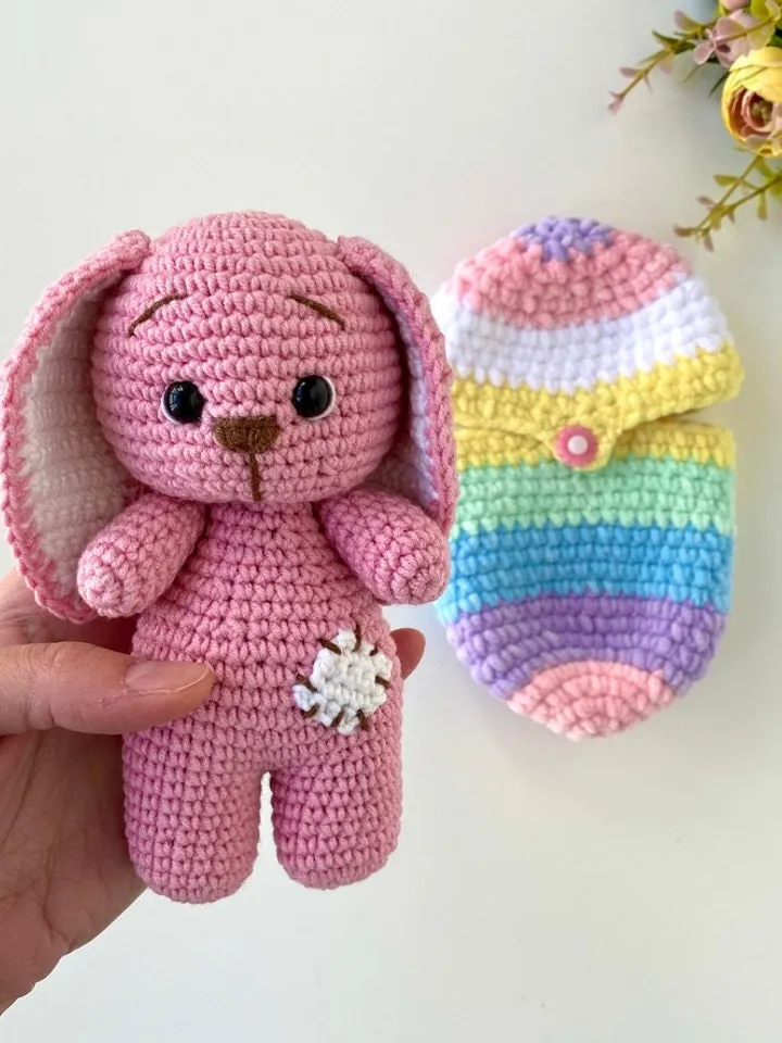 Crochet pattern Bunny in egg - Amigurumi rabbit pattern - stuffed animal - English Pdf tutorial