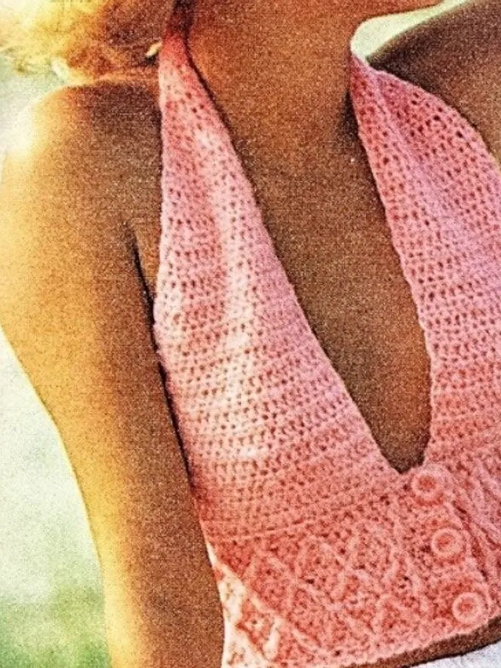 Crochet pattern top , halter top crop , top crochet bikini top pdf