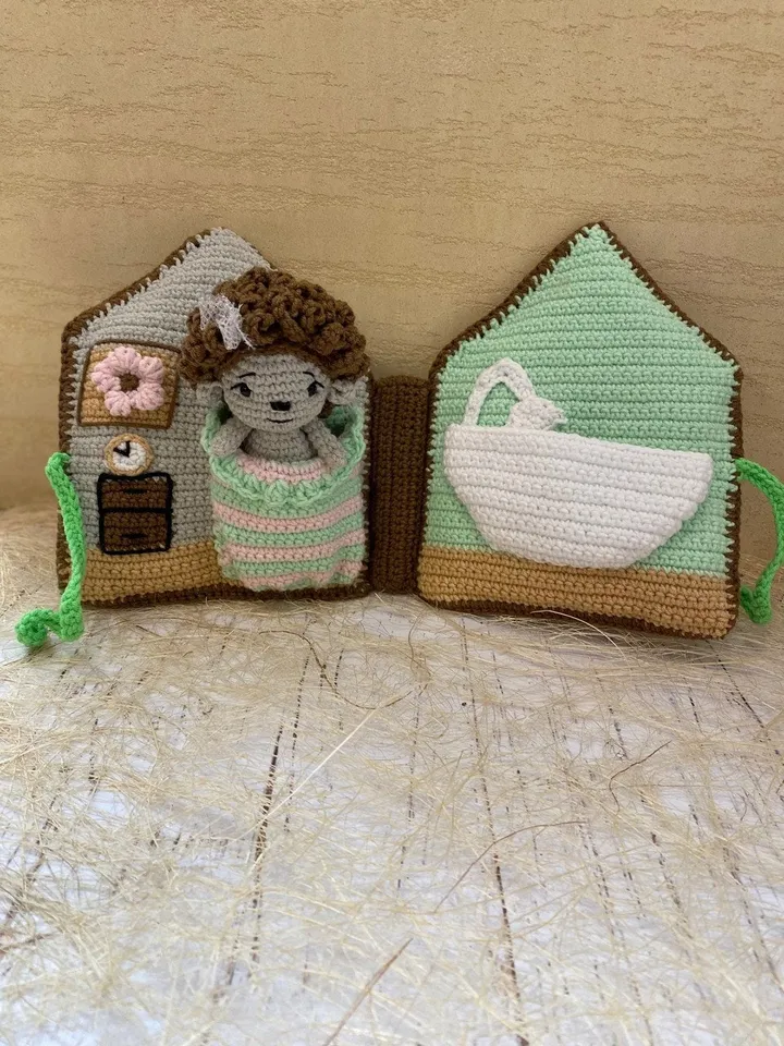 PDF Crochet pattern Hedgehog and her DollHouse, Amigurumi pattern, Crochet Cute Funny Animal, Forest animal, Crochet House, Crochet Book