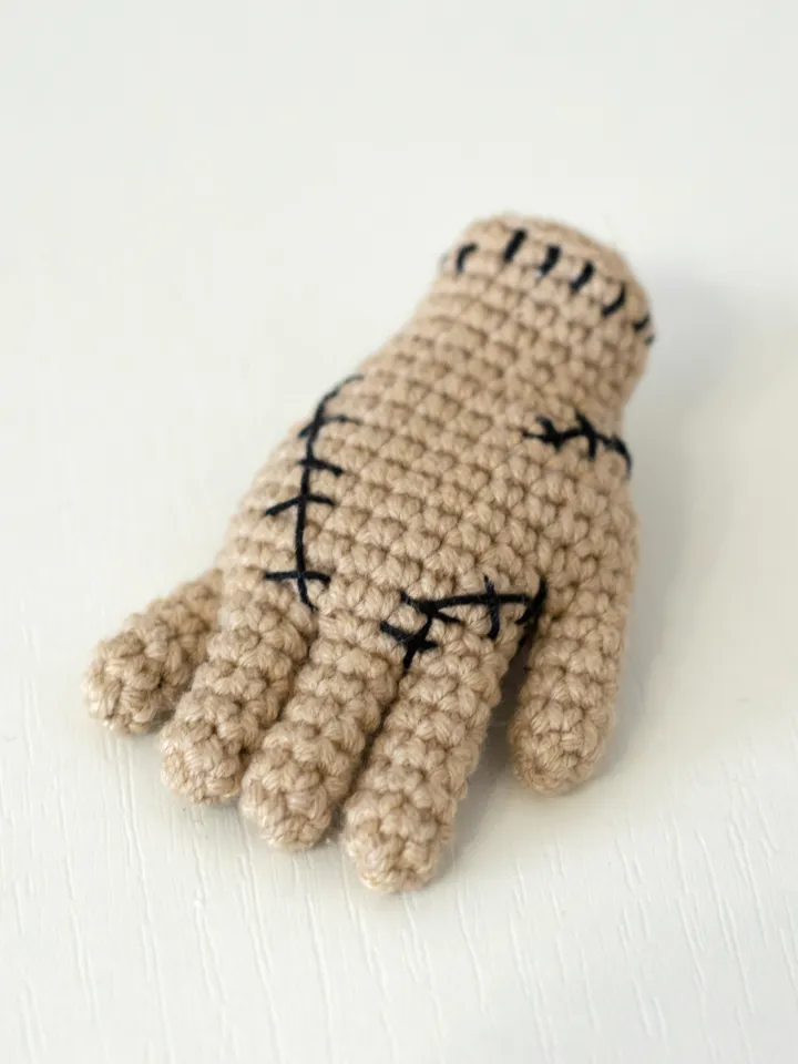 The hand thing from the Addams family movie, handmade miniature monster toy, Halloween sign, Halloween party