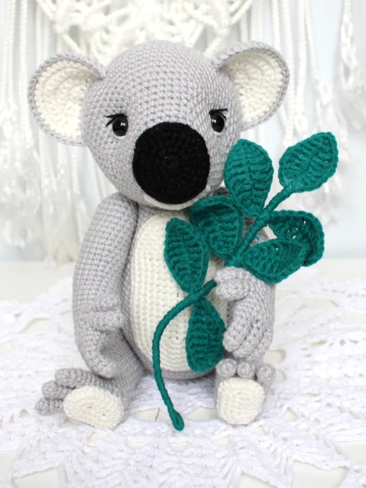 Koala crochet pattern PDF in English - Amigurumi safari toy crochet tutorial