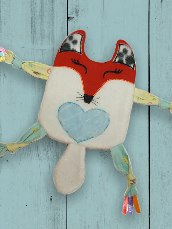 Fox set Baby Comforter Toy Baby bib Baby’s dummy clipMachine Embroidery Designs in the hoop project digital embroidery pattern Machine