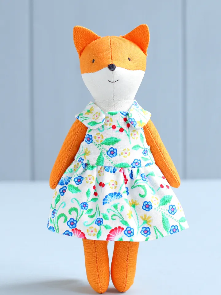 2 PDF Mini Wolf and Fox Stuffed Animals Sewing Patterns Bundle