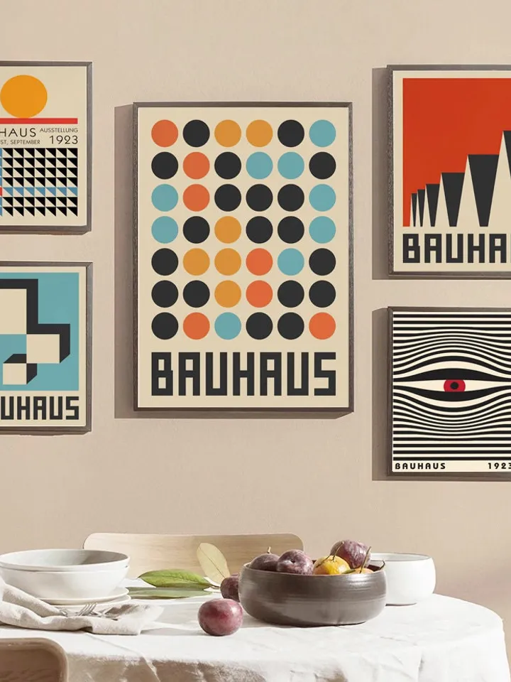 Bauhaus Poster Set of 22, green bauhaus poster, pink bauhaus poster, bauhaus print art, black bauhaus poster, Bauhaus Exhibition, digital