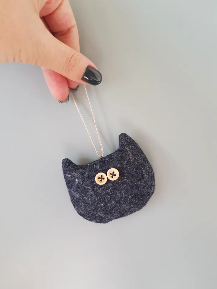2 Felt Cats sewing patterns PDF, Halloween decor diy