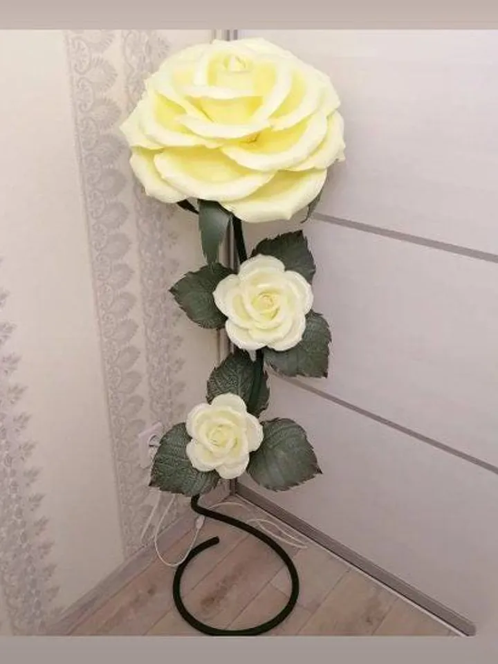 lamp, floor lamp for living room, glowing flower, flower lamp, led lamp, floor lamp, rose floor lamp, rose lamp