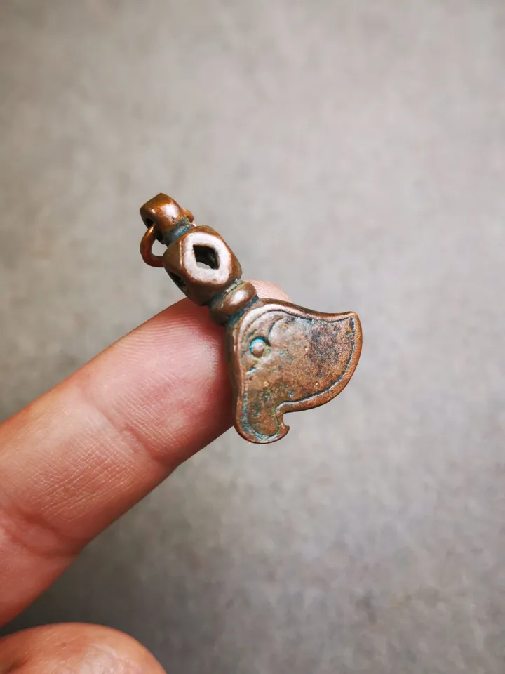 Gandhanra Antique Tibetan Amulet Pendant,Kartika(knife of the dakinis), Trantic Buddhism Dharma, Made of Lima Brass