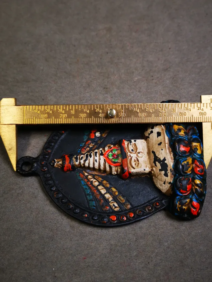 Gandhanra Antique Tibetan Buddhist Statue,Stupa Badge,Pagoda Amulet,Buddhist Tower,Made of Thokcha