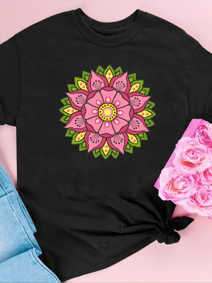 Flower mandala cross stitch pattern download PDF Floral mandala digital Flower xstitch chart Modern cross stitch Beginner stitch #M134
