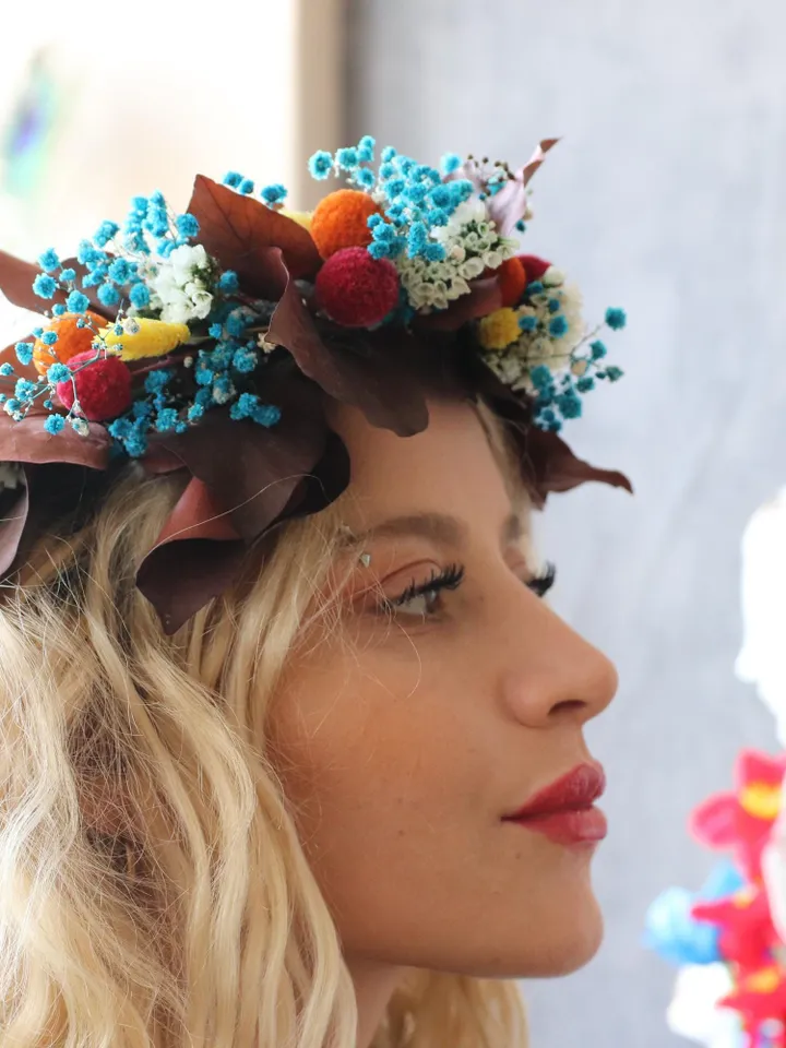 autumn leaf crown, brown natural crown, costume crown, Festival crown, wedding hair accessories,