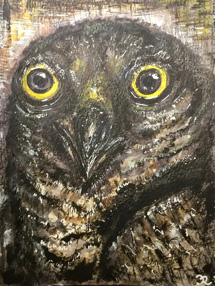 Eagle mix media painting,original watercolour ,acrylic and posca pen painting on watercolour paper,birds painting small painting wall art.