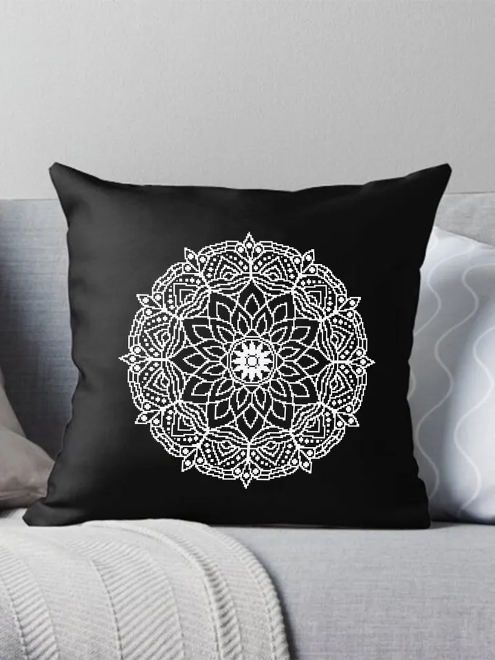 Mandala cross stitch pattern PDF download Monochrome cross stitch chart, Mandala pattern digital PDF, Mandala ornament, DIY Home decor #M267