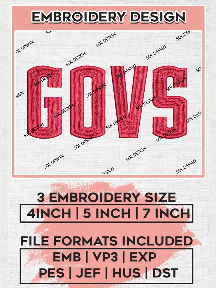 NCAA Governors Team Writing Logo embroidery designs, NCAA Austin Peay Governors Logo Machine embroidery designs, NCAA Team Logo embroidery designs, NCAA Game Day Machine embroidery designs, Digital Download
