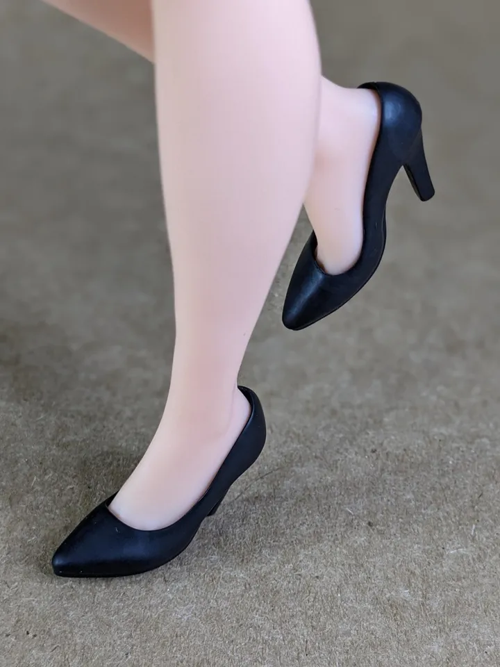 Classic black heels shoes for 30 cm fashion female dolls