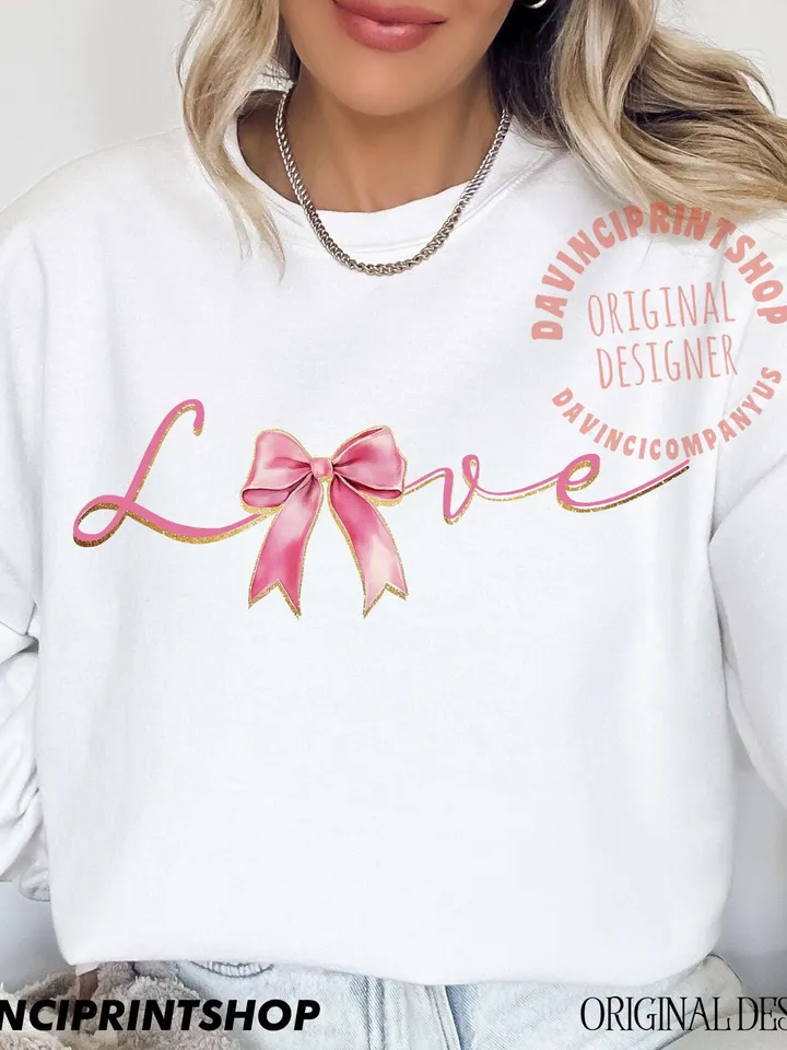 Love Coquette png, Love png, Pink bow png, Valentines Shirt Sublimation, Valentines png, Coquette bow png, Aesthetic Valentines, love, pink
