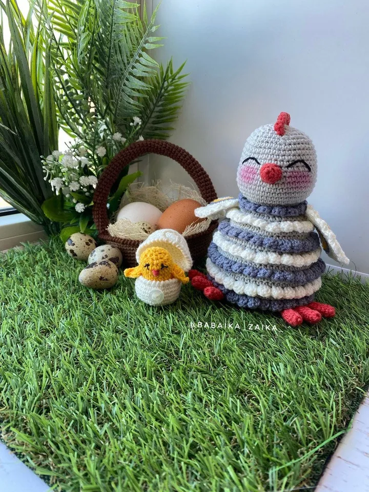 PDF Crochet Easter Chicken in the Basket Pattern, Amigurumi Chick in Egg, Crochet Easter Pattern, Amigurumi Chick, Amigurumi animal, bird