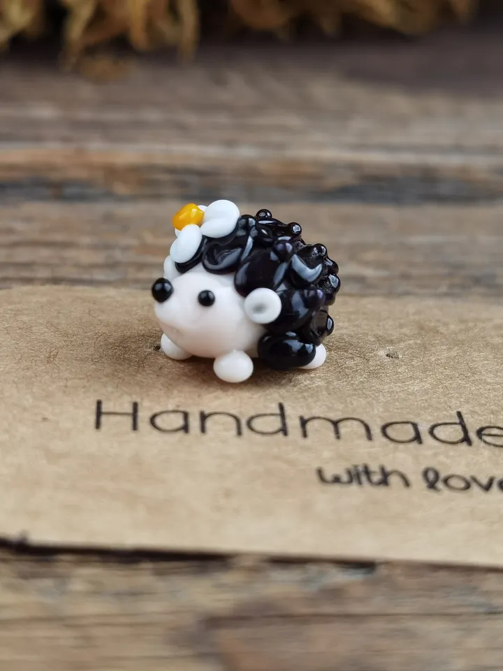 MINIATURE ANIMALS Hedgehog figurine Hedgehog miniature Baby Hedgehog Glass Hedgehog decor Hedgehog gift Tiny Hedgehog Fairy garden animal
