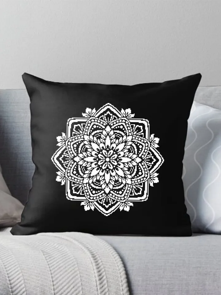 Mandala cross stitch pattern PDF download Monochrome mandala pattern digital PDF, Simple cross stitch chart for beginner, Home decor #M249