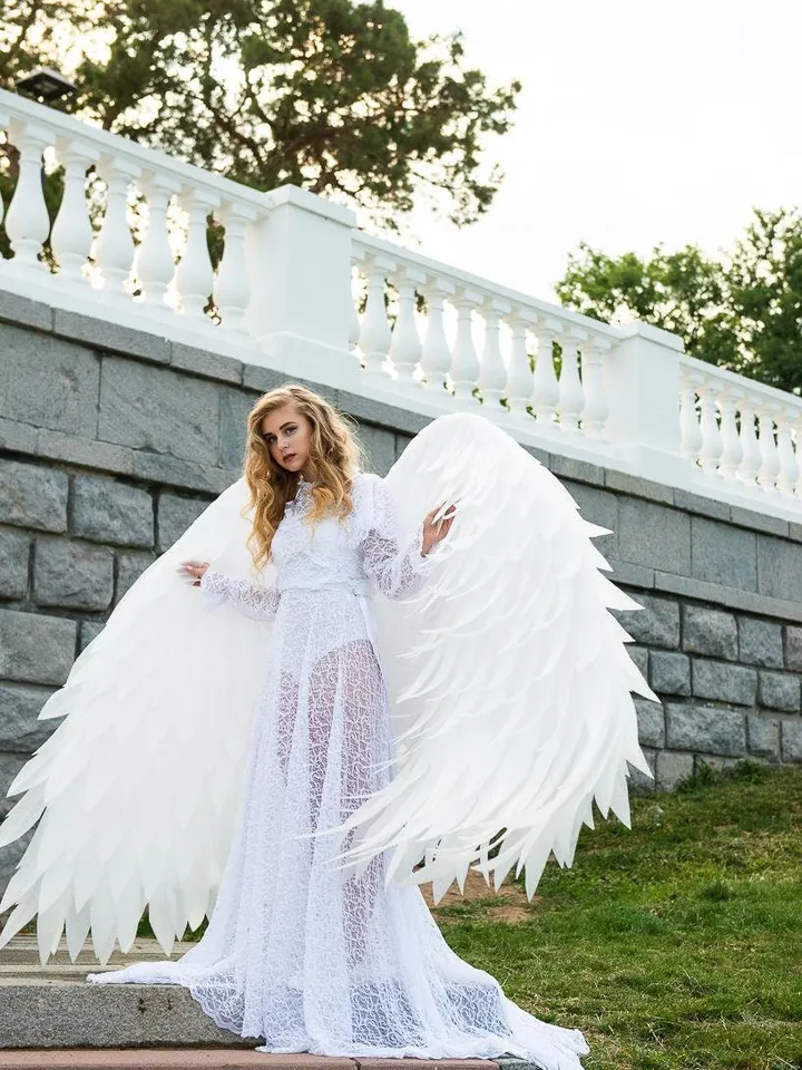 angel wings costume, cosplay wings, white angel wings, Costume Bellydance, Cosplay angel, large angel wings, wings Photo Prop
