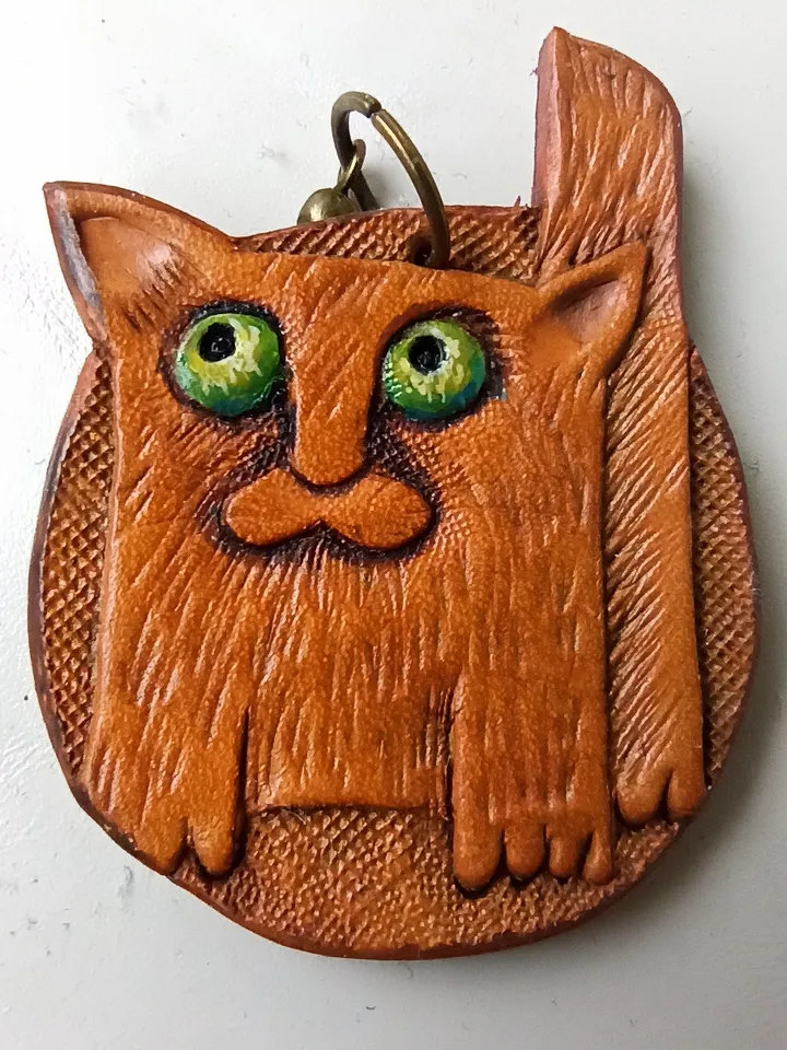 Red Cats Housekeepers Leather Earrings