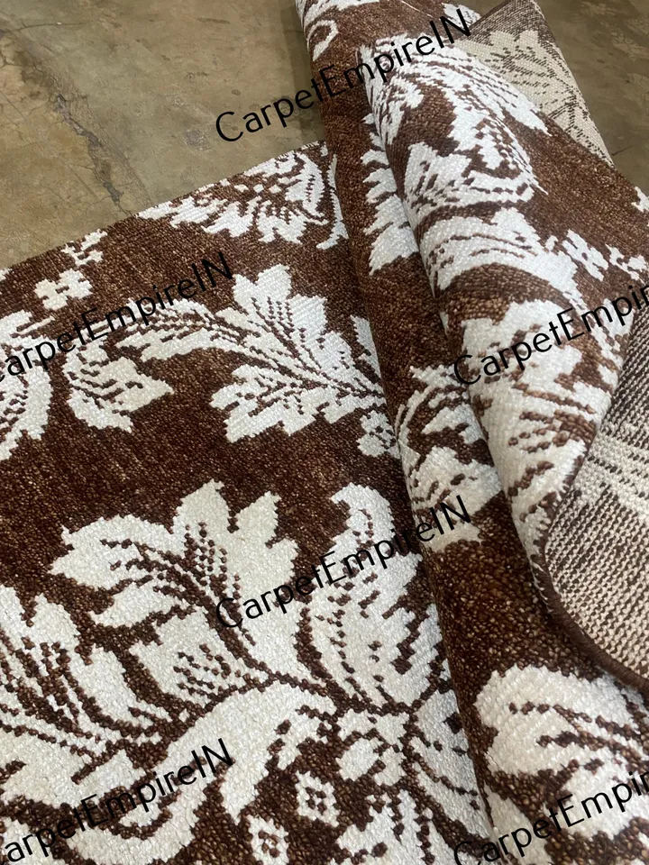 Exquisite Brown Modern Oushak Hand Knotted Rug 4x6, 5x8, 6x9, 8x10, 9x12, 10x14 ft Handmade Rugs for Living Room - Antique Contemporary rug