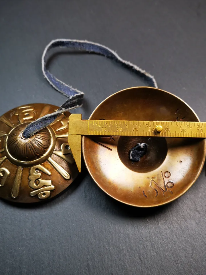 Gandhanra 8cm Tibetan Cymbals,OM Mantra Tingsha Bell,Buddhism Ritual Implement,Handmade in Nepal