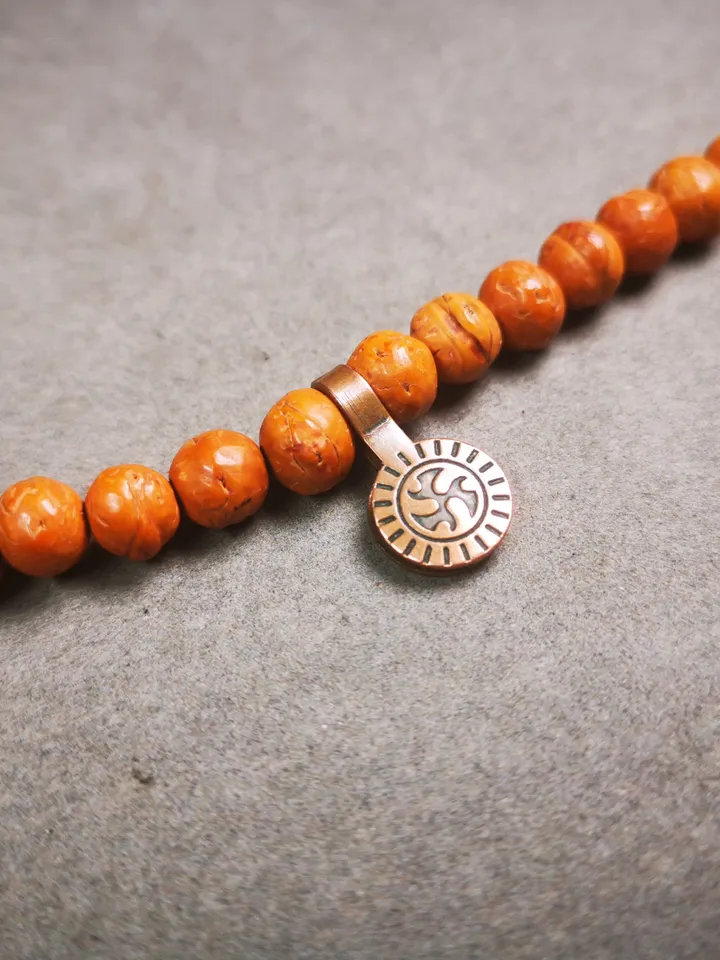 Gandhanra Handmade Buddhist Mala Counter Clip,Bum Counter Clip for Prayer Beads,Prayer Wheel Shape,Mala Accessories