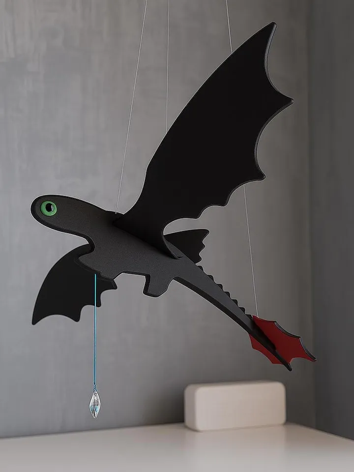 Wooden Flying Dragon Mobile Toy β Handcrafted Balancing Dragon for Kids & Home Decor | Unique Wooden Gift for Children | Fantasy Lovers