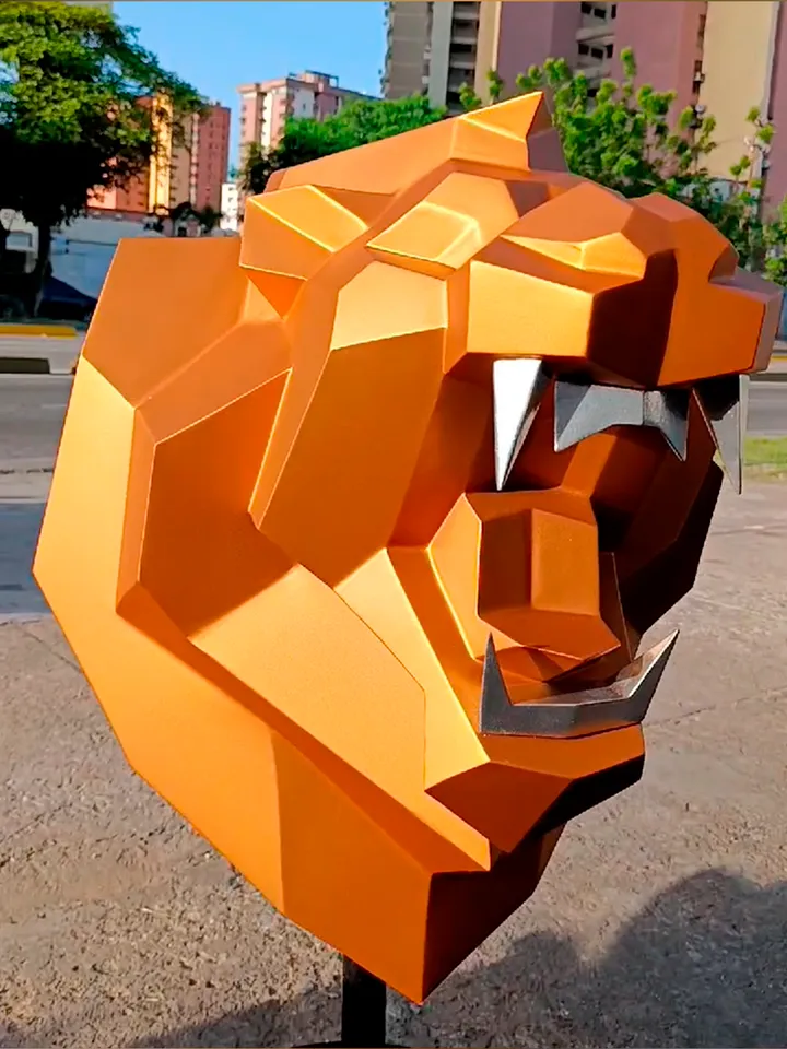 Welding Project Plans Drawings Lion Head (DXF, PDF)