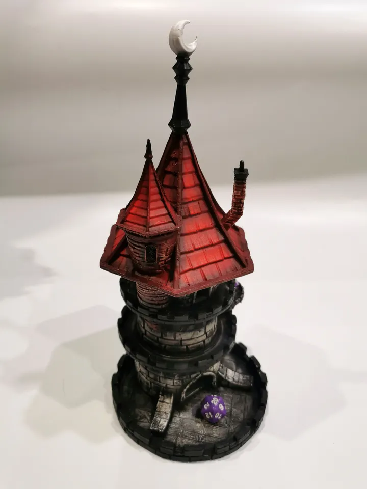 Dice Tower, Wizard Tower, Dice Tray, Dice Roller, DND Board Game Accessories, Dungeon Master Gift