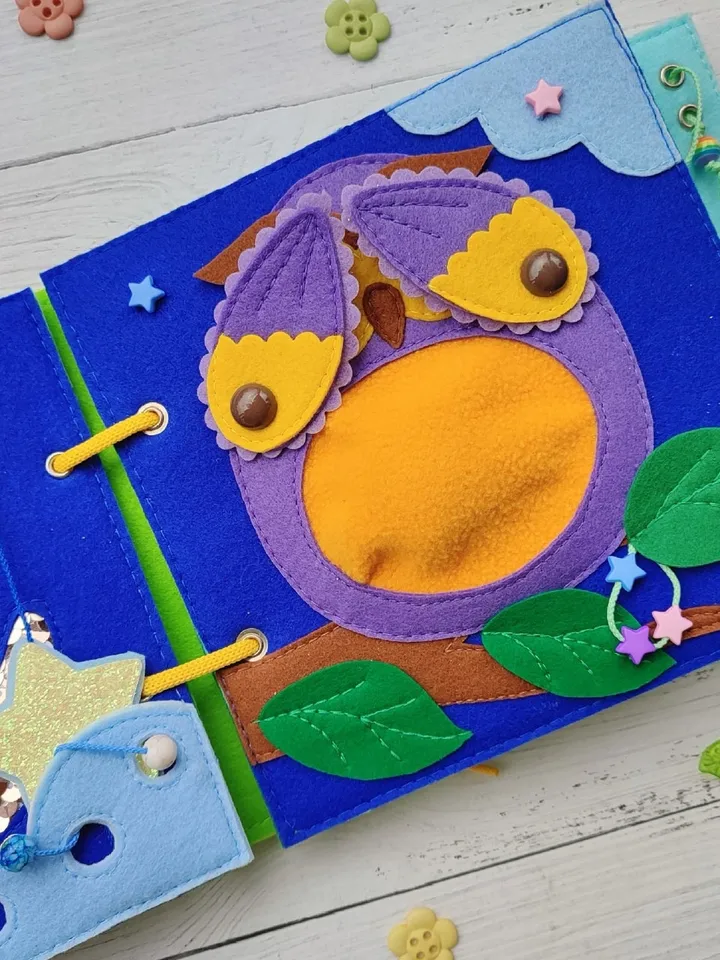 Animals Quiet book pattern PDF & Tutorial, Fox Mini Book, Felt activity book pattern svg, Quiet book sewing ideas for toddler 2, 3 year old