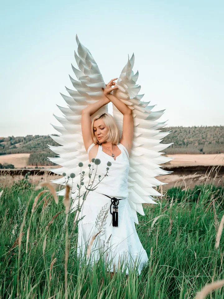 Angel wings costume, Wedding wings, maternity photography, wings cosplay