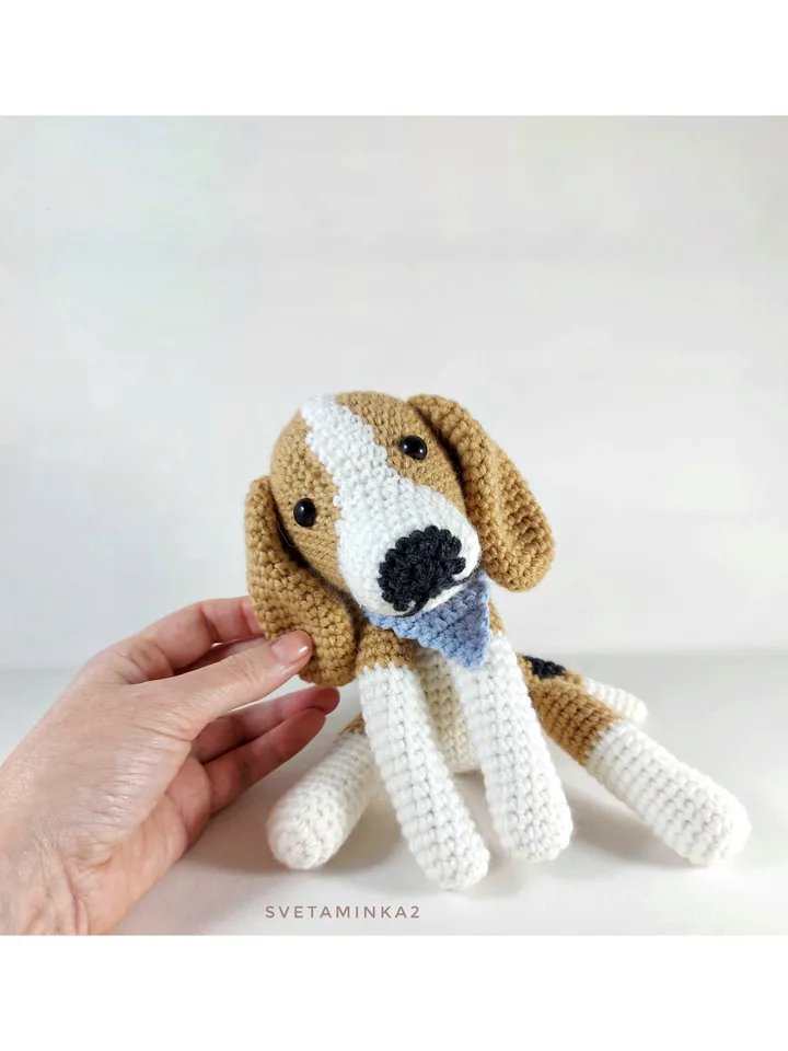 Beagle Crochet Dog Pattern Amigurumi Puppy. Digital Download. PDF.