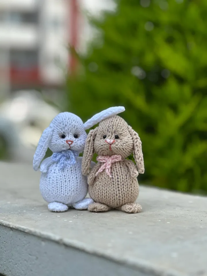 PDF Rabbit Knitting Pattern, Knitted Toy Tutorial, Knitted Animal Pattern, Hare