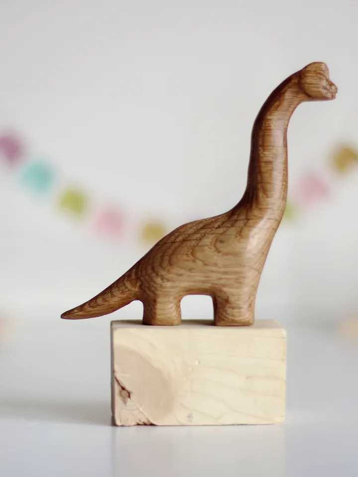 Wooden dinosaurss play set