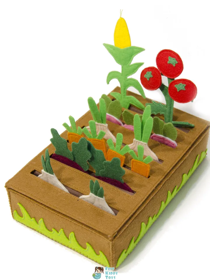Felt vegetable garden, eco toy, Set 1