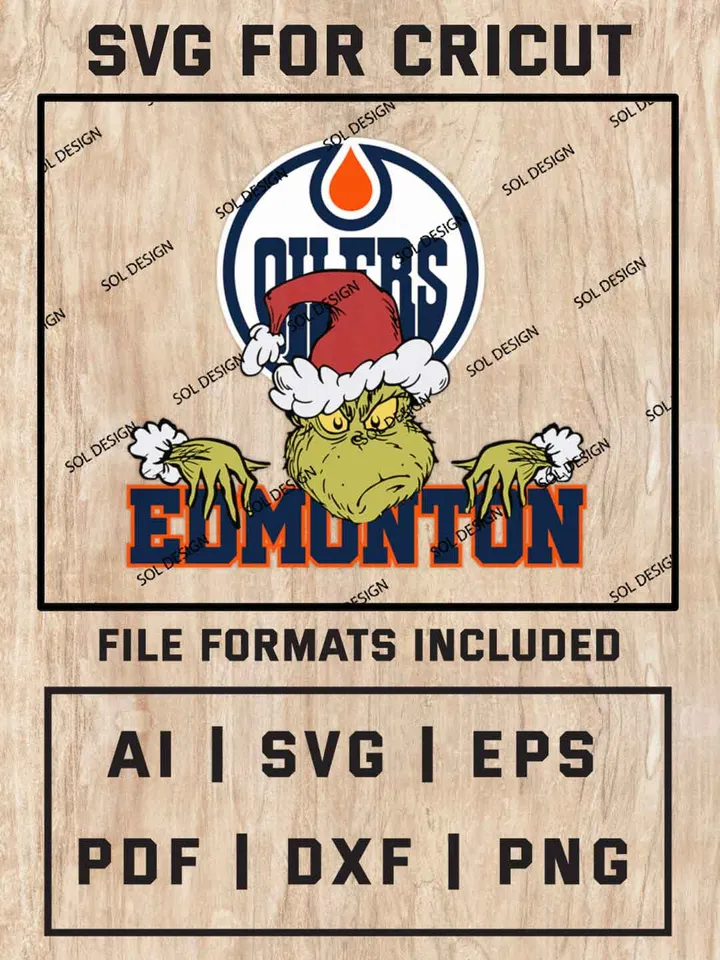 Grinch Edmonton Oilers SVG, NHL Logo SVG Design, NHL Edmonton Oilers SVG, NHL Oilers Cricut, Christmas Svg, Grinch svg, Digital Download
