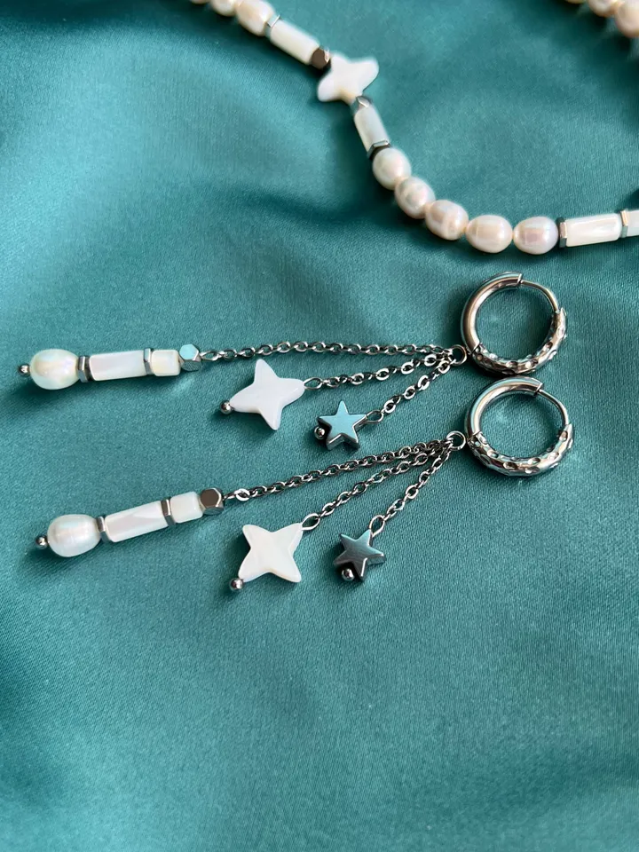 Pearl Set Choker and Earrings PEARL FLY