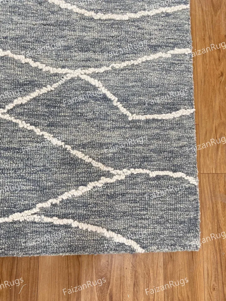 8x10 Hand Tufted Modern Rug Handmade 100% Woolen Rug High and Low Large Area Rugs for Living Dining Bedroom Custom Rug 6x9 8x10 9x12 10x14