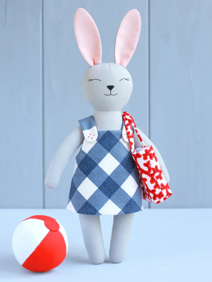 PDF 7-piece Beach Set for Large Doll (Clothes and Accessories) Sewing Pattern