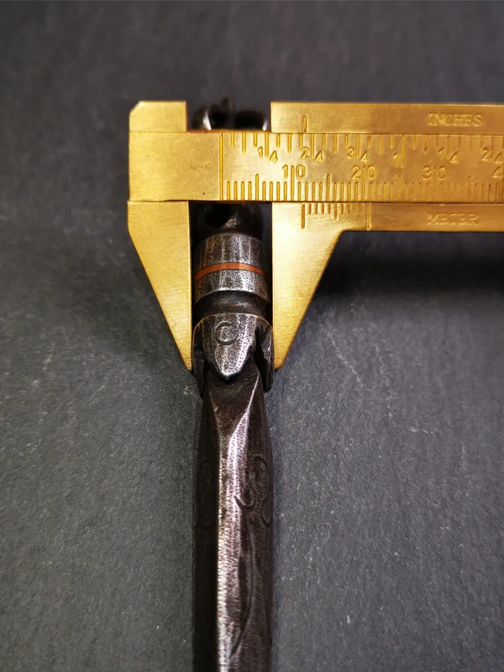 Gandhanra Handmade Tibetan Buddhist Ritual Implement - Kila -Dorje Phurba,Made of Cold Iron inlaid with Copper,3.9"