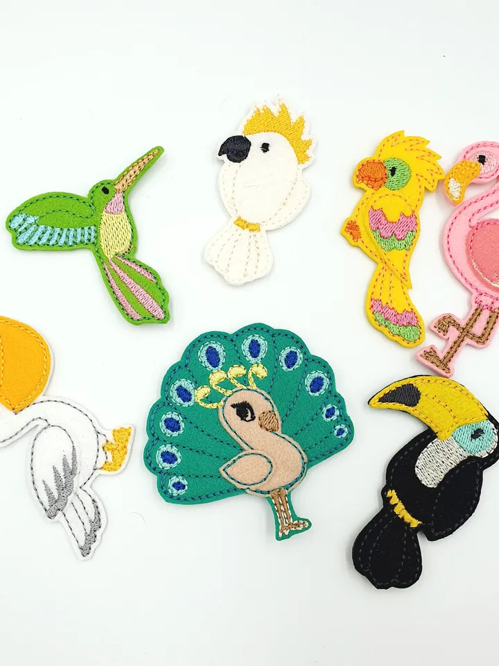 ITH Birdhouse Handbag & Felt Birds Playset Embroidery Design | Pelican Parrot Flamingo Toy Pattern 5x7 | Digital Download