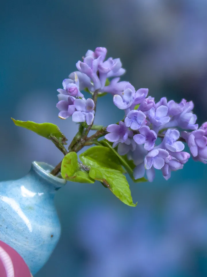 TUTORIAL Miniature lilac branch with air dry clay