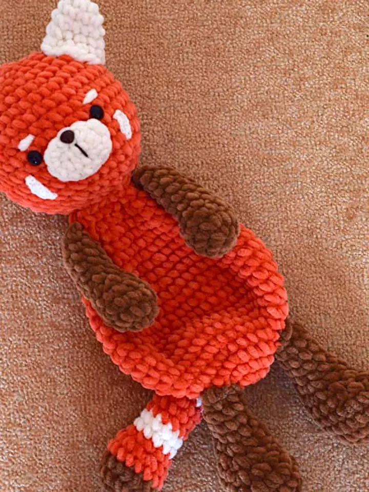 Crochet red panda pattern Amigurumi babu lovey pattern Cuddle toy tutorial