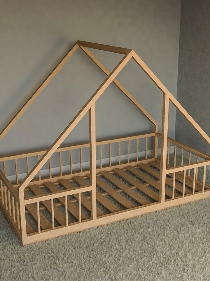 Montessori Floor House Bed Plan, Twin Size, PDF, DIY